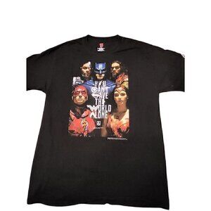 Justice League DC “You Can’t Save The World Alone” Graphic Shirt Men's Large